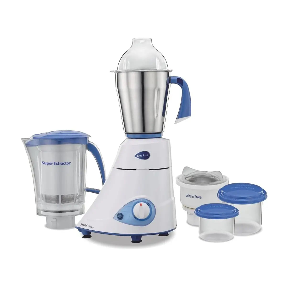 Preethi Blue Leaf Platinum 110V Mixer Grinder - 550W - 3 Jars + 2 Containner