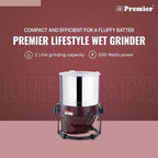 Premier LifeStyle Tabletop Tilting 2L Wet Grinder 110V