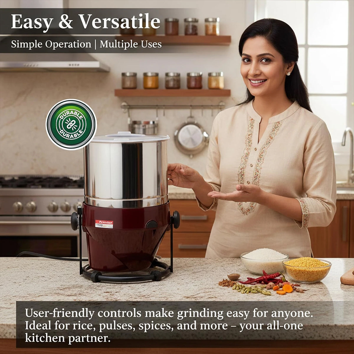 Premier LifeStyle Table Top Tilting 2 ltr Wet Grinder