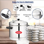 Premier Stainless Steel Idli Cooker with 6 Plates