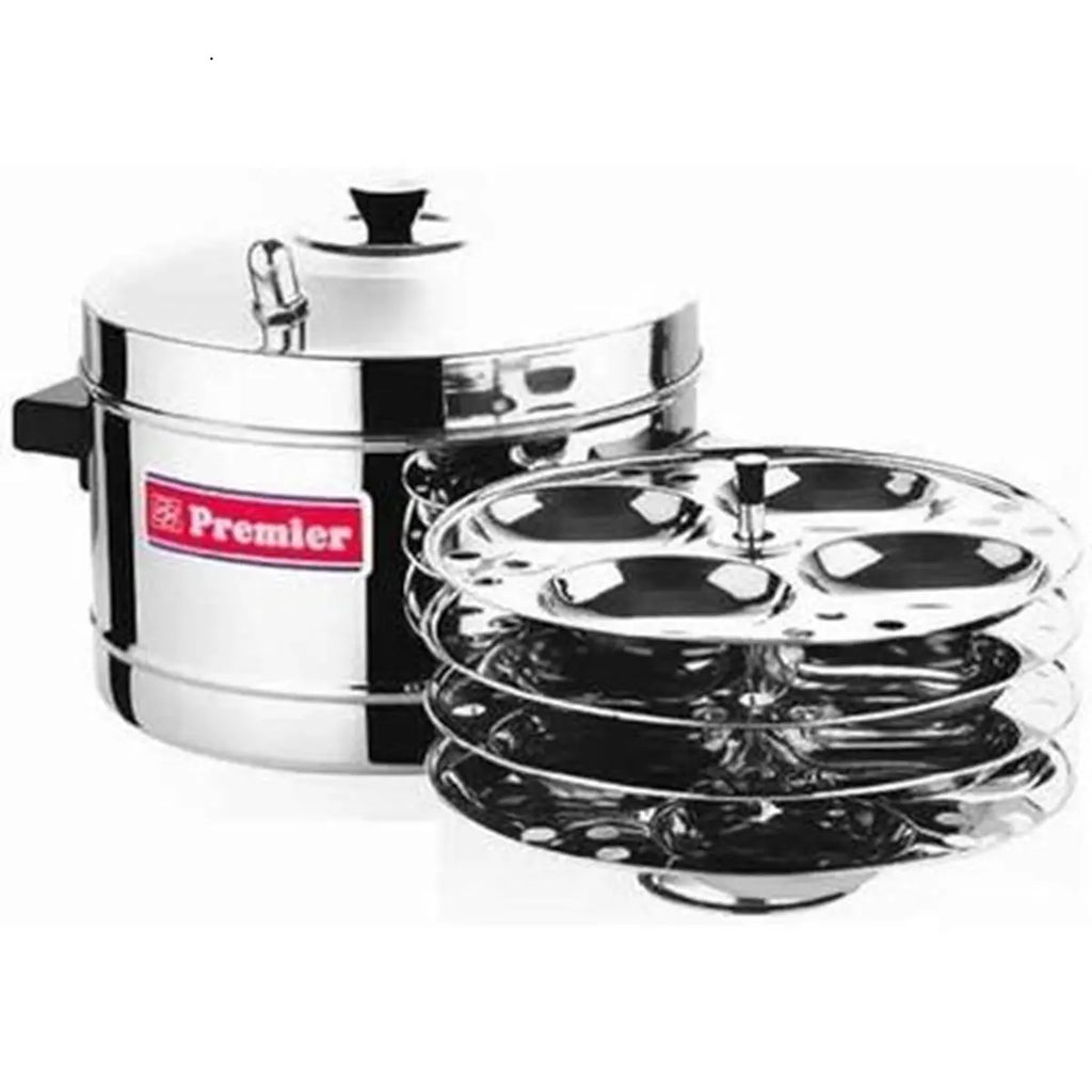 Premier Stainless Steel Idli Cooker with 4 Plates
