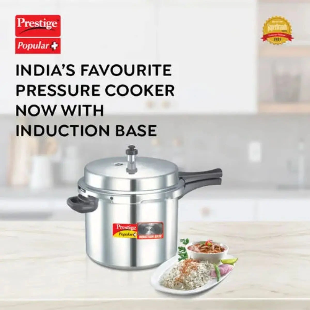 Prestige Popular Aluminium Pressure Cooker 10L