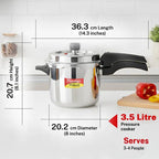 Prestige Stainless Steel Pressure Cooker 3.5L