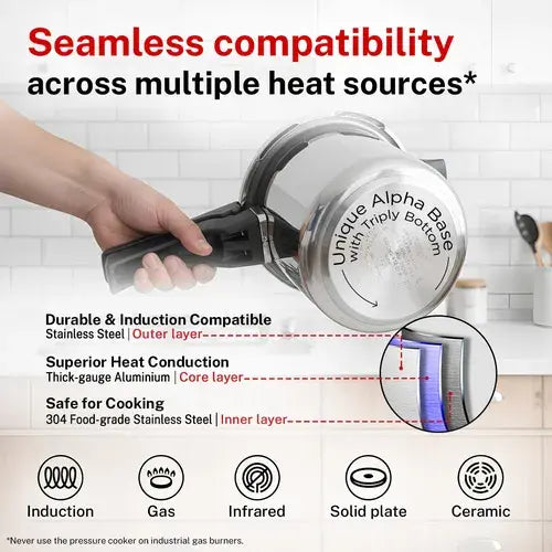 Prestige Stainless Steel Pressure Cooker 3.5L