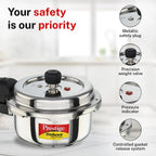 Prestige Stainless Steel Pressure Cooker - 2 Litre | Deluxe Alpha Svachh Outer Lid