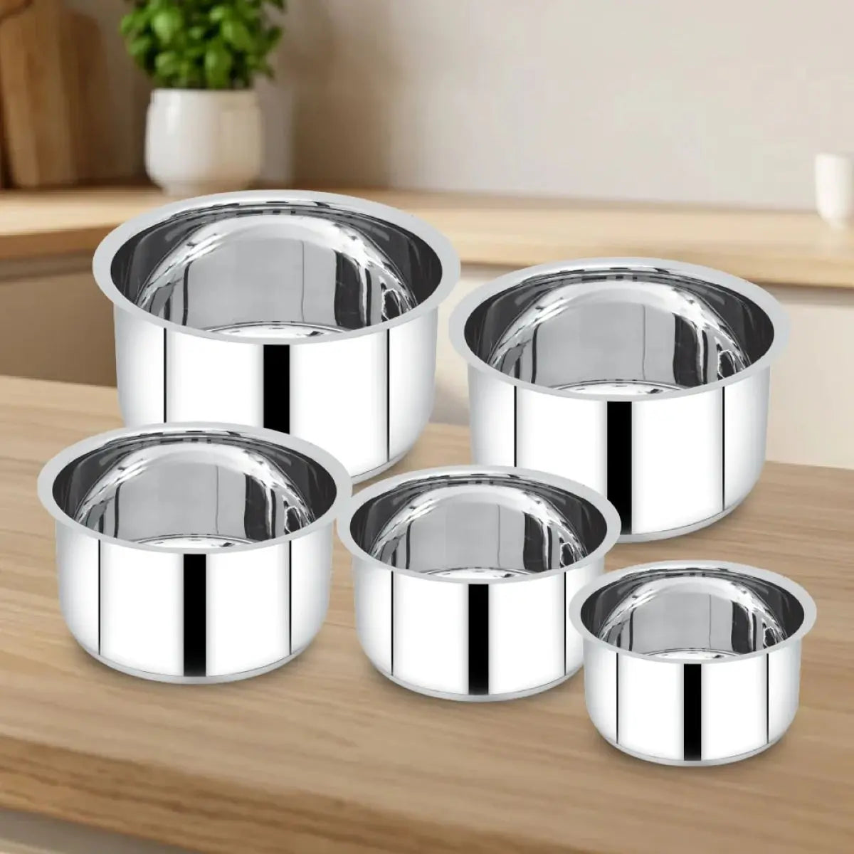Stainless Steel Triply Tope #20 H 10.8 cm * W 22.86cm